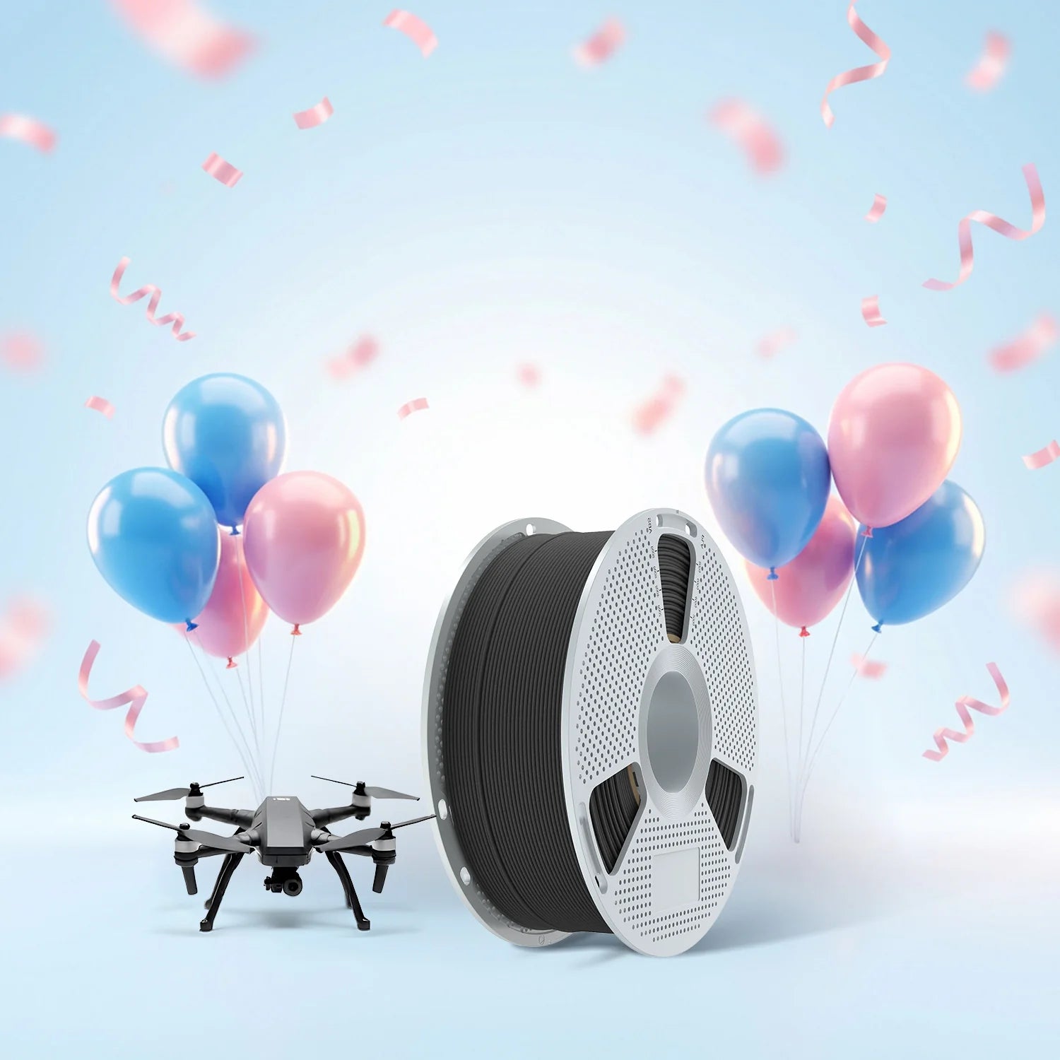 Nylon-12 Carbon Fiber (PA12-CF) 3D Printer Filament 1KG